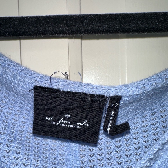 Light blue, Urban Outfitters off the shoulder sweater. Size small. - Picture 3 of 3